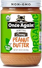 Once Again Organic Creamy Peanut Butter No Sugar Added - Single Ingredient, Unsalted, Natural Peanut Butter No Palm Oil - Gla