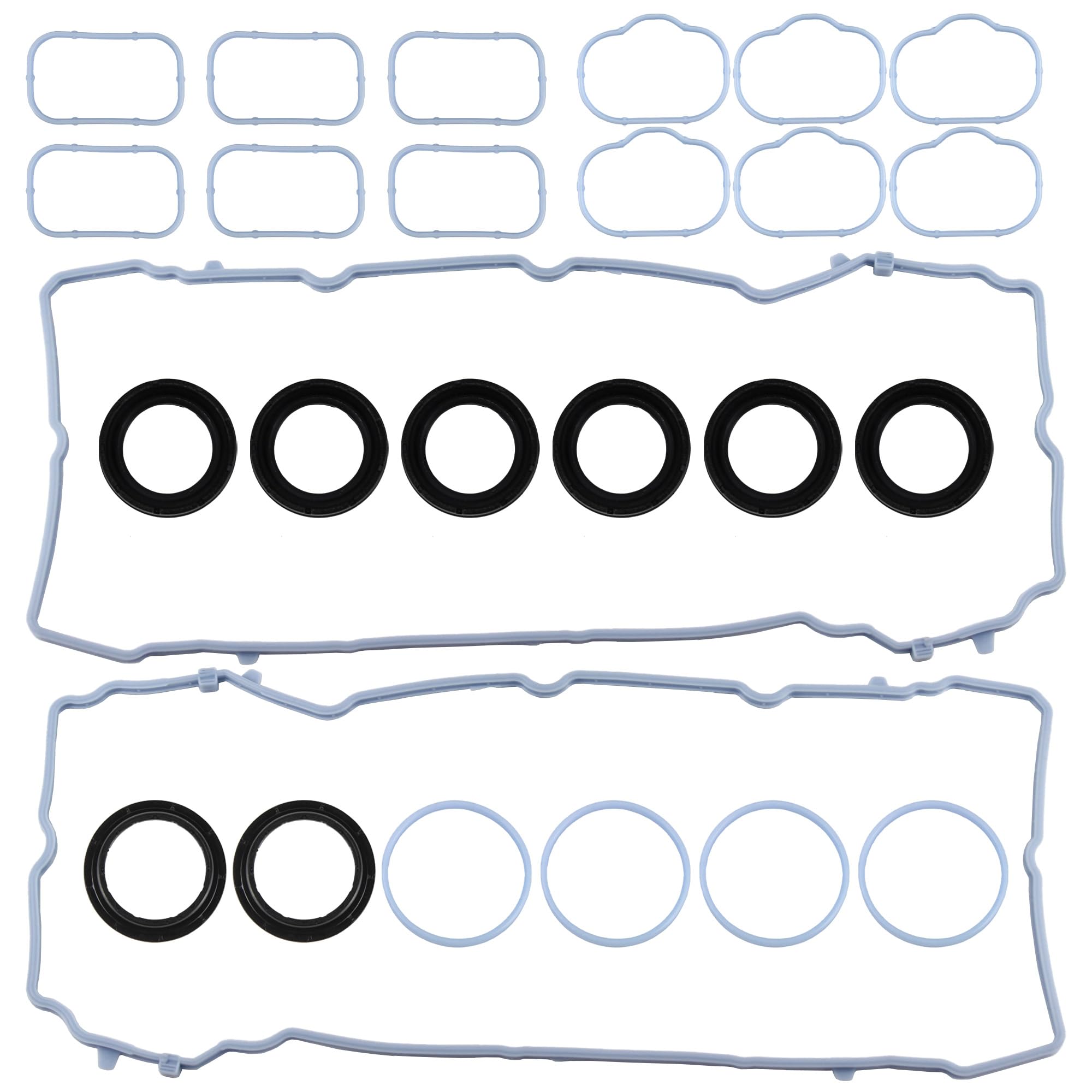 Photo 1 of YzusGomumu Valve Cover Gasket Set and Intake Manifold Gaskets Compatible with 2011-2020 Chrysler 200 300 Dodge Challenger Jeep Wrangler Ram 1500 ProMaster VW Routan 3.6L Replaces VS50805R 5184596AE