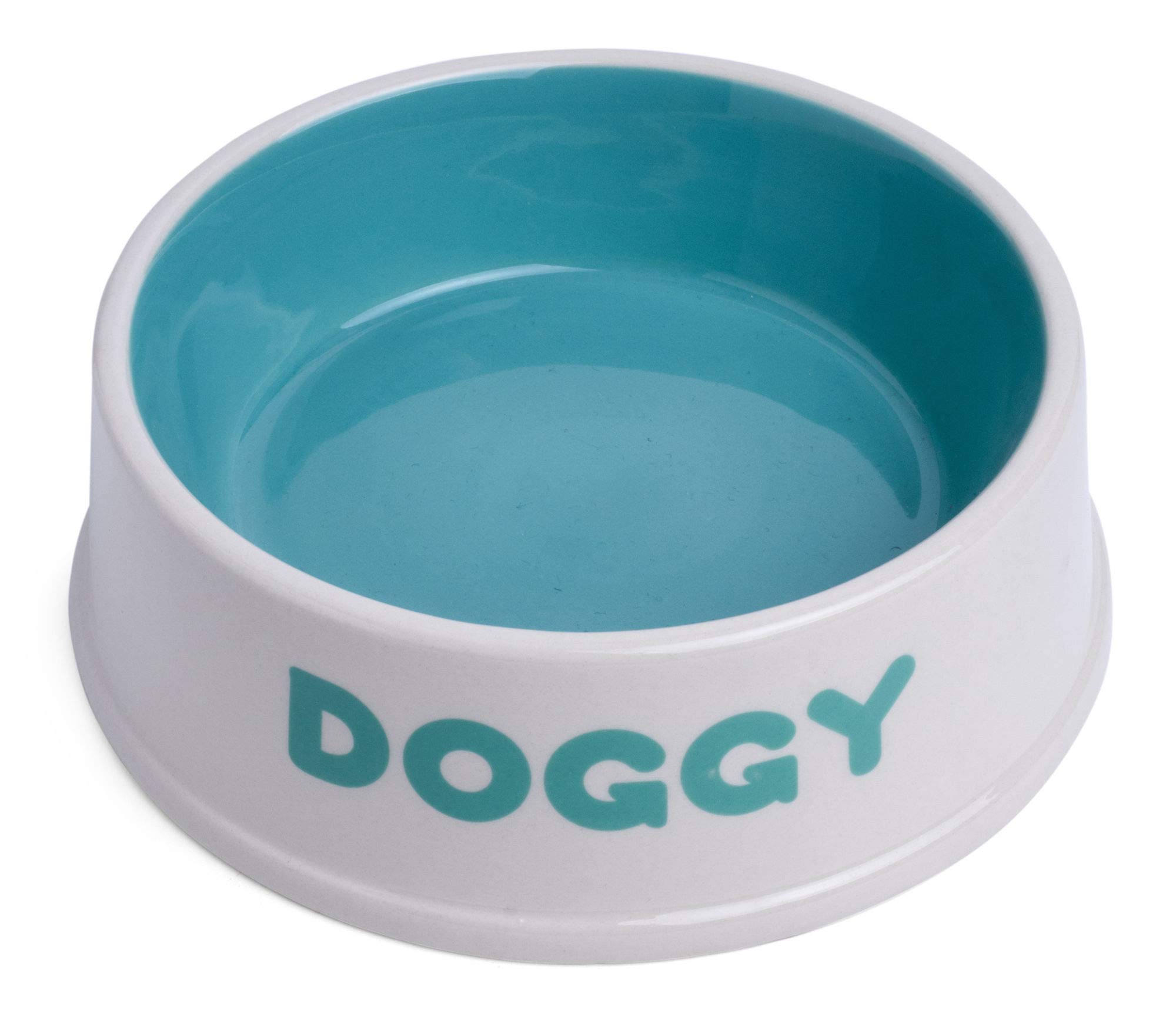 Petface Doggy Ceramic Bowl, 18 cm, Cream/Aqua — image 1
