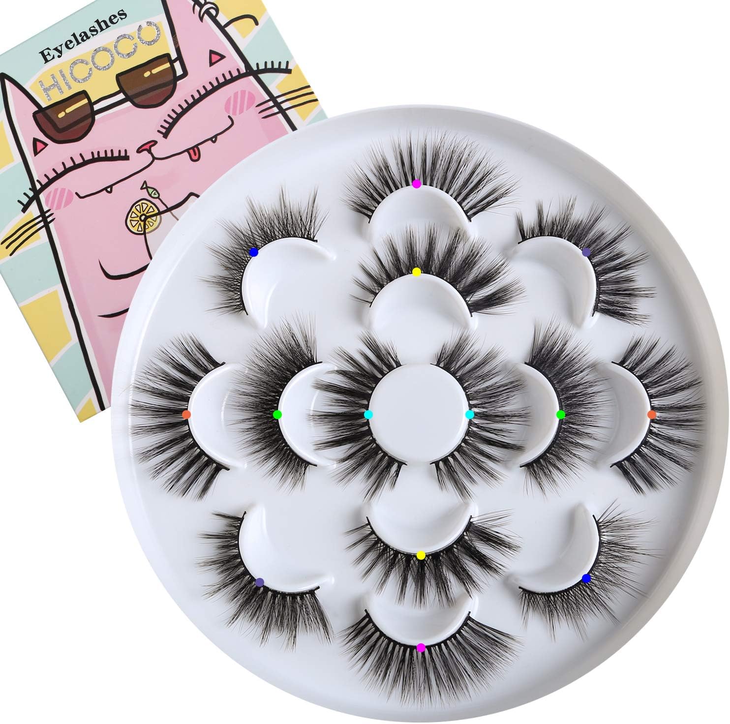 25mm Lashes High Volume False Eyelashes 7 pairs 3D Lashes Pack Reusable Fake Eyelashes … Amazon