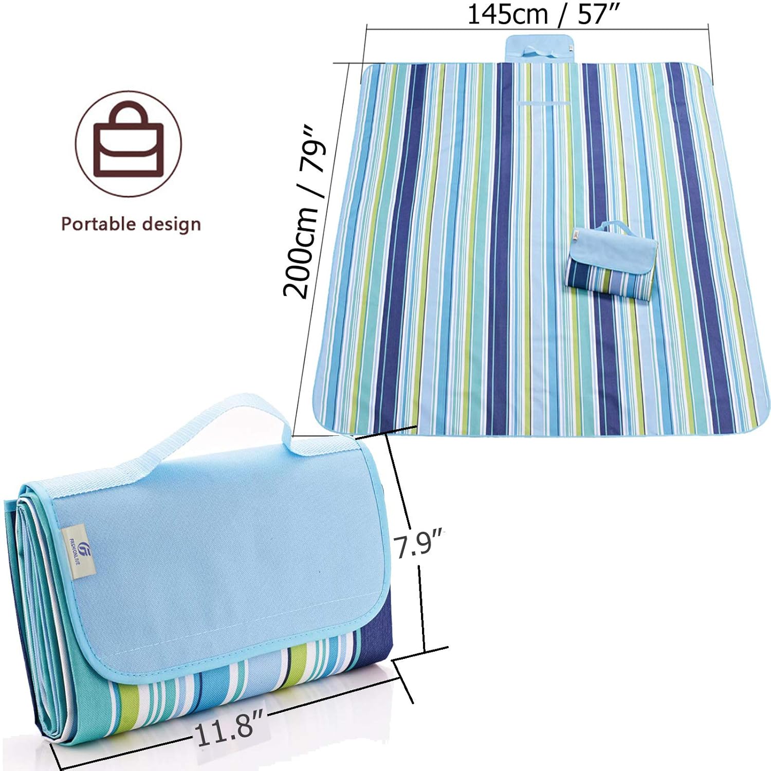 Fashionlive Extra Large Picnic Blanket Outdoor Sandproof Waterproof