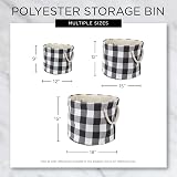 Bone Dry Striped Paw Patch Bin Large Round Navy 15x18x18 Storage view 8