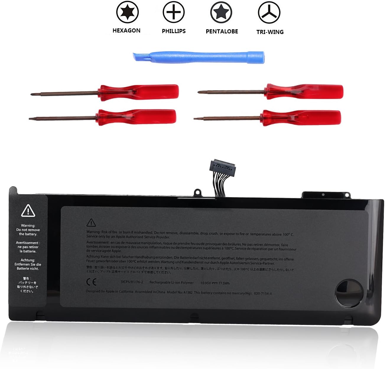 WDX0R Laptop Battery OEM Replacement Compatible with DELL Inspiron 13 5368 5378 5379 7368 14-7460, Inspiron 15 5565 5567 5568 5578 7560 7570, Inspiron 17 765 5767 3CRH3 T2JX4 FC92N (A1382)