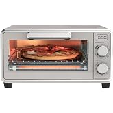 BLACK+DECKER Crisp 'N Bake Pro 4-Slice Digital Air Fry Oven | 5 cooking functions, convection air fry, fits 10-inch pizza and includes accessories for everyday cooking.