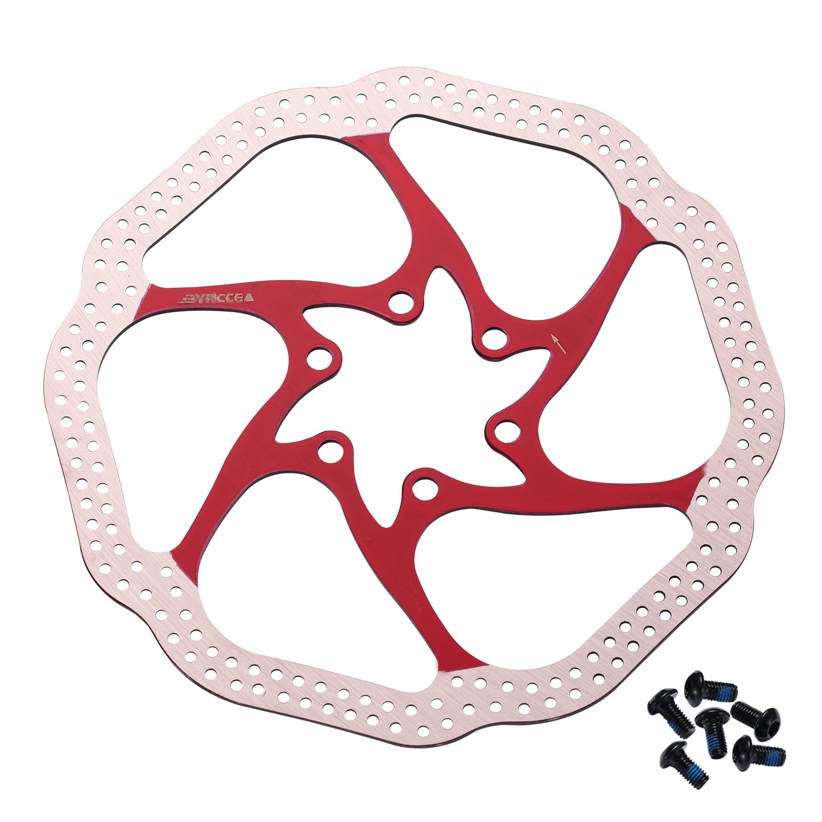 Bynccea Bicycle Disc Brake Rotor 160mm 180mm Bike Disc Brake Rotors with 6 Bolts for Mountain Road Bikes MTB BMX