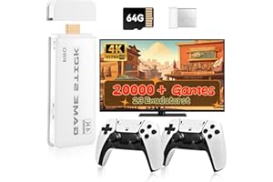 2025 Upgraded Retro Gaming Console Stick Pro, Gitcover Video Games Console with 4K HDMI, Built-in 23 Classic Game Emulators, 20000+ Games - Video Game with Upgrade Dual 2.4G Wireless Controllers (64G)