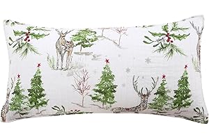 Levtex Home - Sleigh Bells Christmas Quilted King Sham (36x20in.) - Reversible - Cotton/Poly