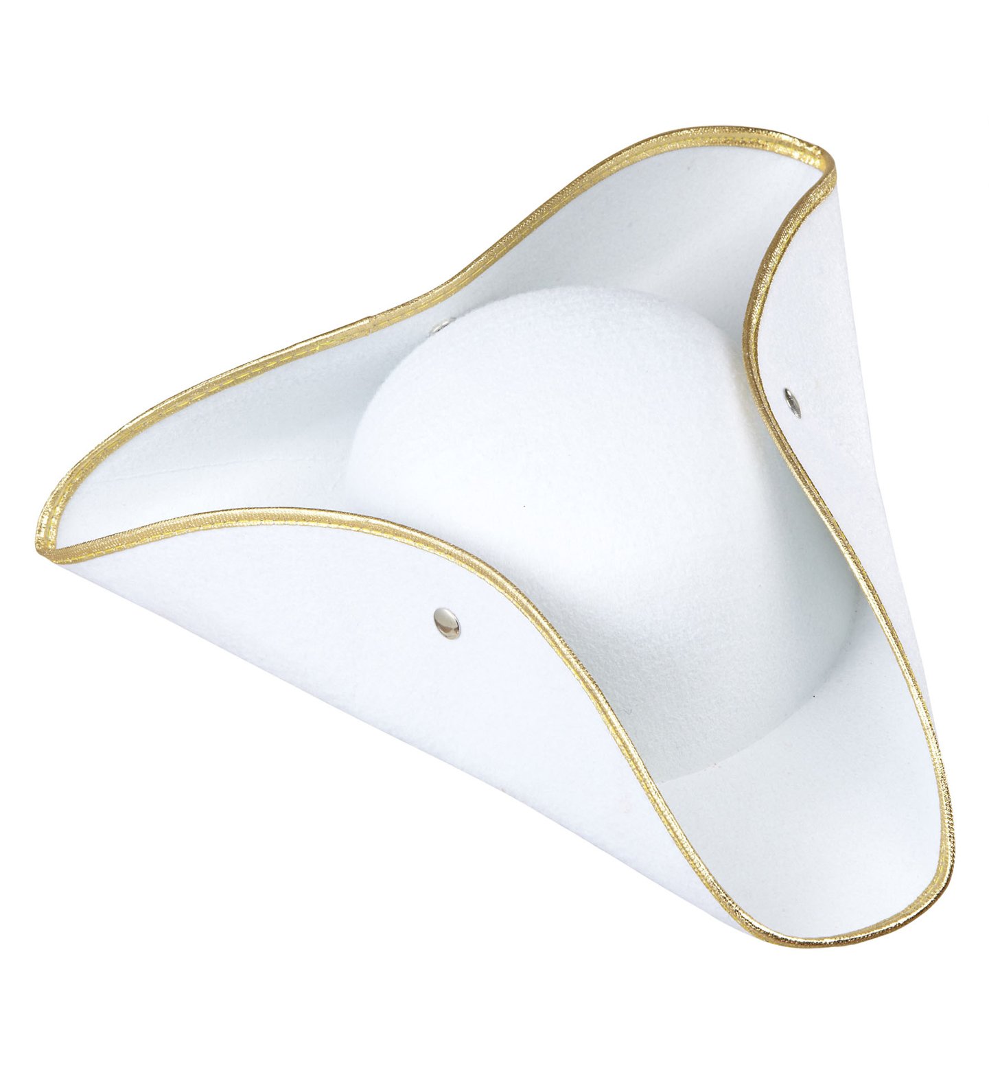 Tricorn Felt - White Pirate Hats Caps & Headwear for Fancy Dress Costumes Accessory