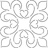 Quilting Creations Elegance Block Quilt Stencil, 6"