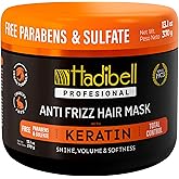 Hadibell Keratin Hair Mask Treatment 13.1 OZ, Deep Hair Care Treatment for Damaged Hair, Boost Hair Growth for Damaged Hair, Nourishing Repair & Frizz Control Mask