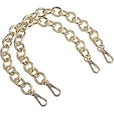BEAULEGAN Purse Chain Handles Replacement for Handbag or Shoulder Bag 2 PCS, 15.7 Inch Long (Gold)