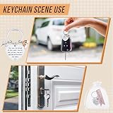 Partideal Thank You Keychain Gifts 10 Pcs Organza Bags & Cards Set view 6