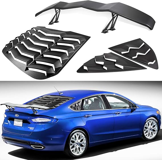 Amazon Com Rear Window Louver And Trunk Wing Spoiler For Ford Fusion