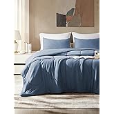 SLEEP ZONE Twin/Twin XL Size Comforter Set, Breathable Jersey Knit Soft Duvet Insert Set 2 Pieces Bedding Sets for Bedroom All Season, Stone Blue