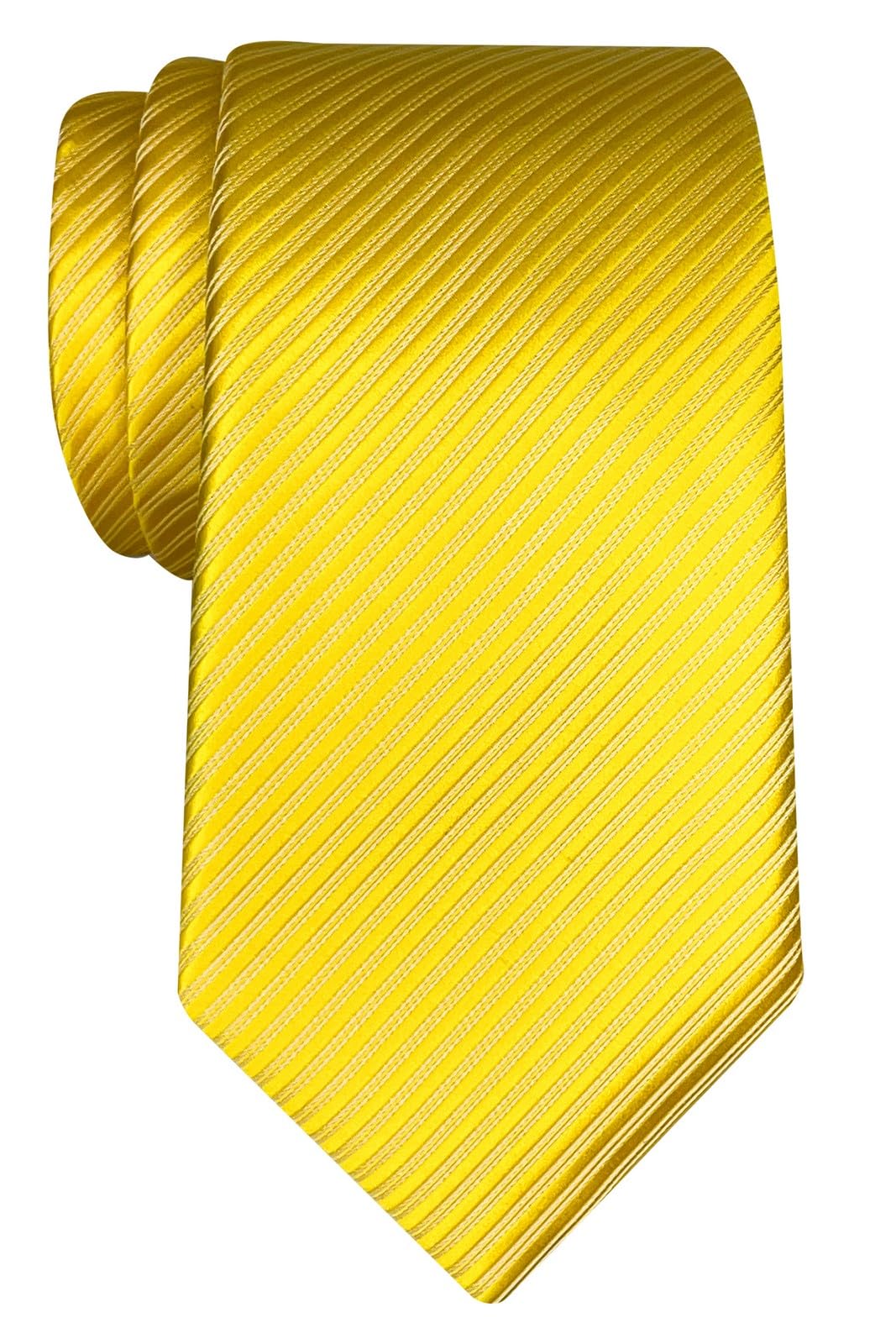 Retreez Men's Tie with Stripe Textured - Bright Yellow