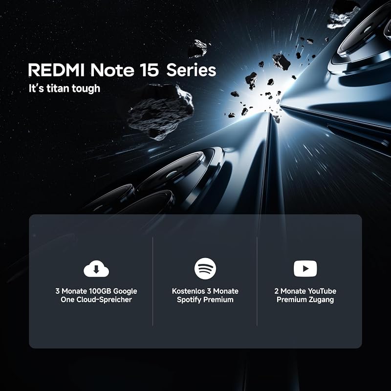 REDMI Note 15 Pro 5G Smartphone 8+512GB 6580mAh 200MP Kamera Schwarz — Foto 5 von 8