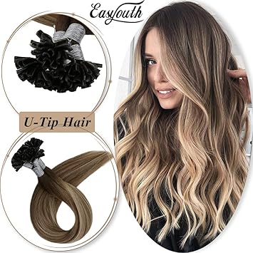 Amazon Com You Shine Nail Tips Remy Hair Keratin Fusion Utips