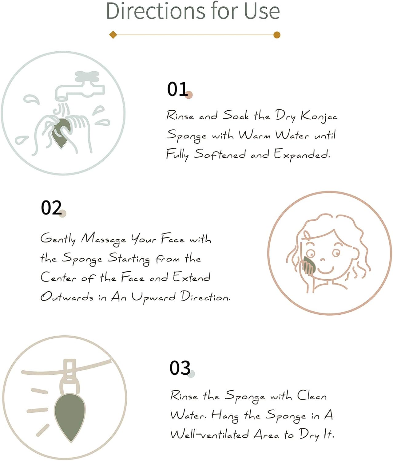 Natural Konjac Facial Sponges – Teardrop Shape - for Gentle Face Cleansing and Exfoliation - with Activated Charcoal and Aloe Vera, 4pc Set: Health & Personal Care