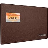 23.5 X 17.5 Inch Felt Bulletin Board - Foldable Cork Board Alternative With Self-Adhesive Back & Pushpins