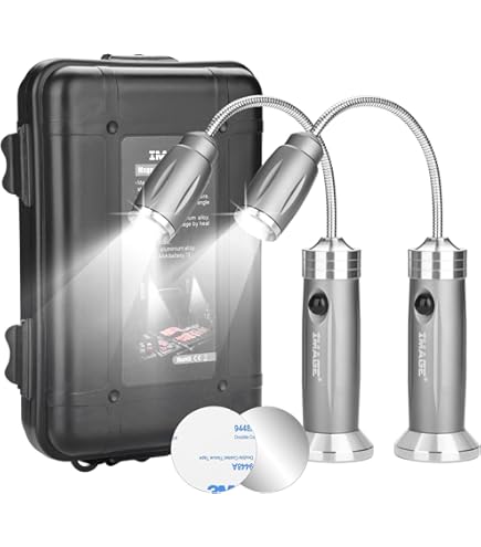 POCKETMAN Barbecue Magnetico Per Barbecue Con Angolo Di Rotazione A 360 Gradi A Collo Di Cigno Flessibile Per Barbecue Con Luce Esterna Per Campeggio Di Emergenza (3 Pack