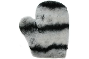 FURSNEWYORK Double Sided Full Skin Rex Chinchilla Love Massage Mitten-One Piece