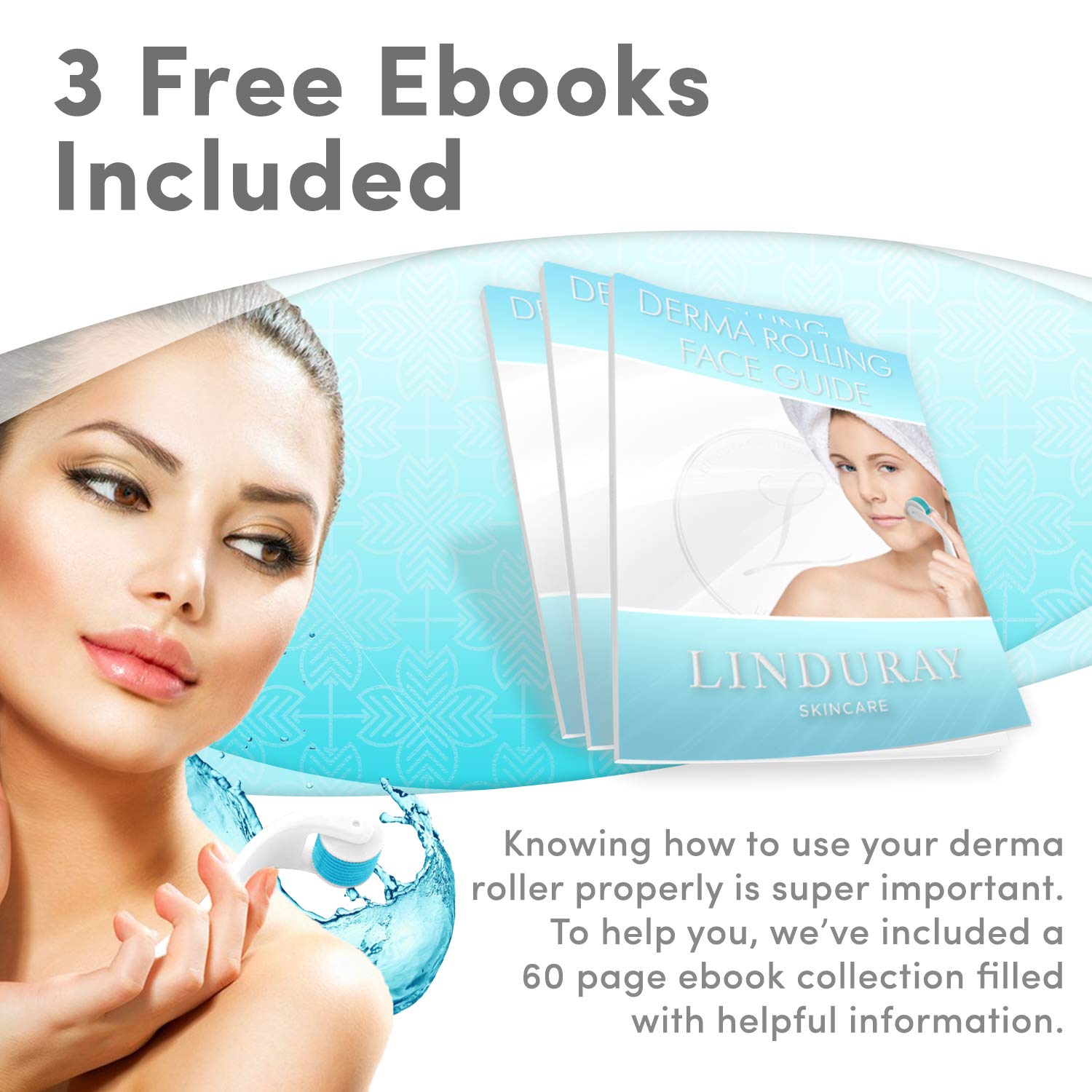 Derma Roller Microneedling Kit For Face.5mm - Microneedle 540 micro needle microdermabrasion tool - Includes 3 Free Ebooks & Storage Case: Beauty