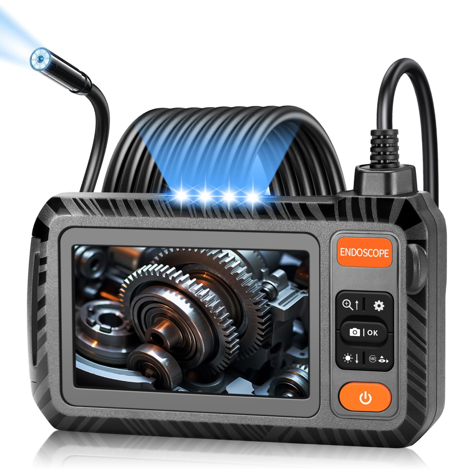Endoscope Camera with Light and Photo Video