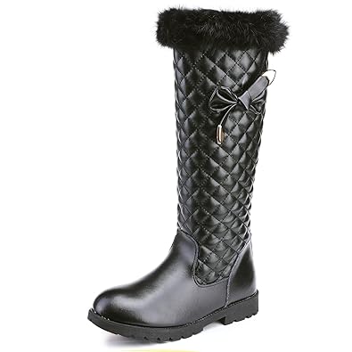 Amazon Ubella スノーブーツ キッズ 女の子 レザー 長靴 裏起毛 保温