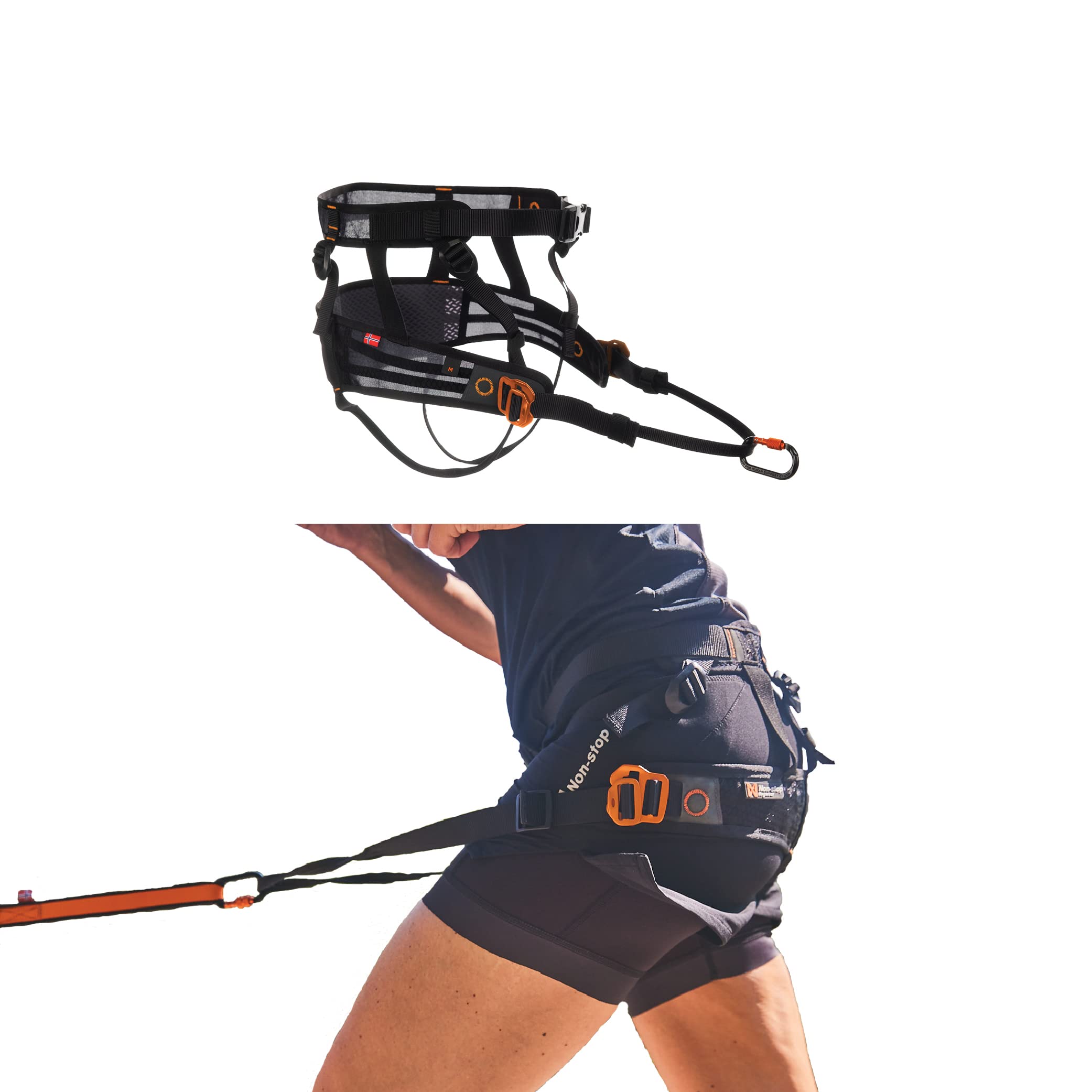 Non-stop dogwear CaniX belt Ceinture de course pour chien mains libres pour Canicross. Ceinture confortable pour le jogging et l'entraînement des chiens. Taille M.