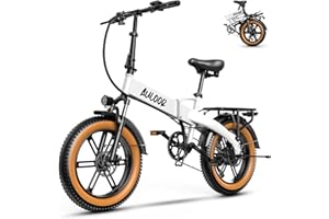 Kebiko 1000W Folding Electric Bike,48V12.8/15/20AH Removable Battery E Bike,30+MPH,80 Miles Max Range Electric Bike for Adults,20" Fat Tire Foldable ebike,Adult Electric Bicycle for Commute Beach Snow