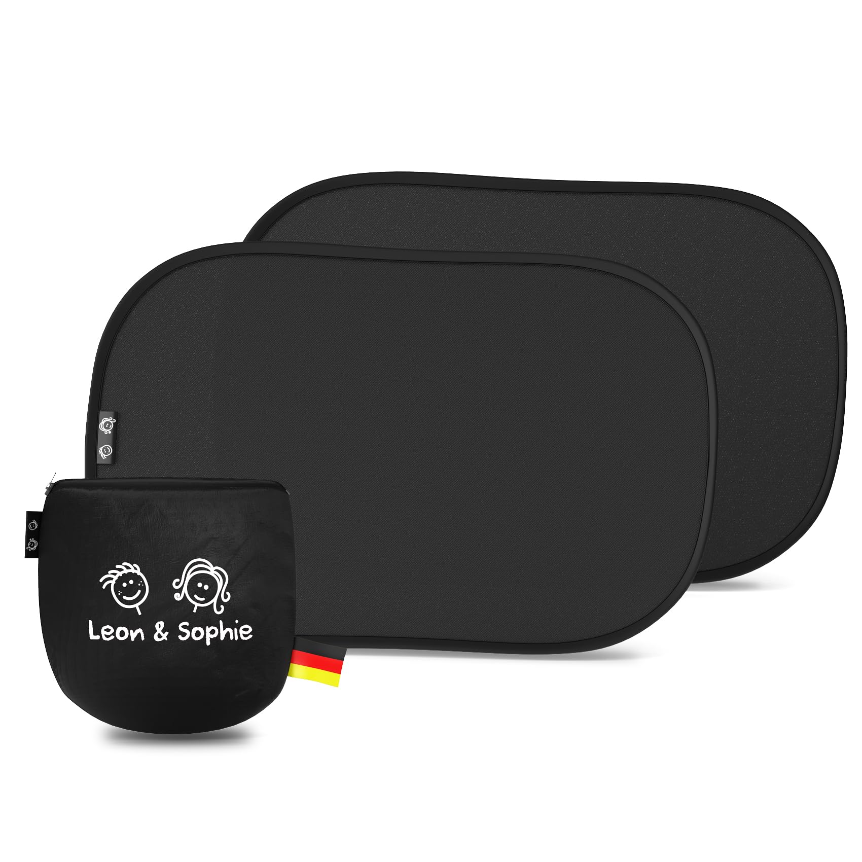 Car Window Shades for Baby • CERTIFIED UPF50+ UV Protection • DEKRA certified • Durable & High-Quality GSM105+ Nylon • Double Protection • Car Sun Shade for Baby • Universal Size