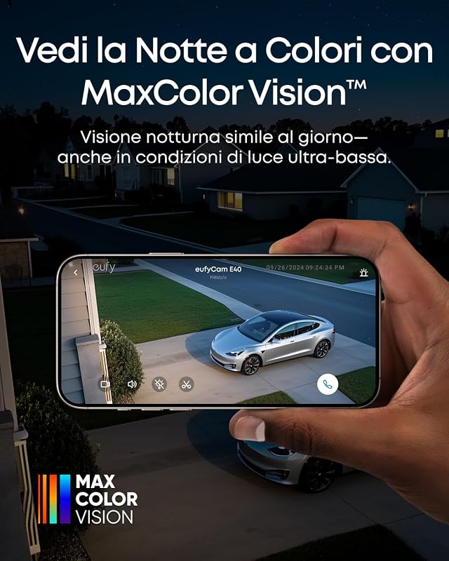 Cam E40 Add-on, Telecamera Wi-Fi Esterno con Pannello Solare