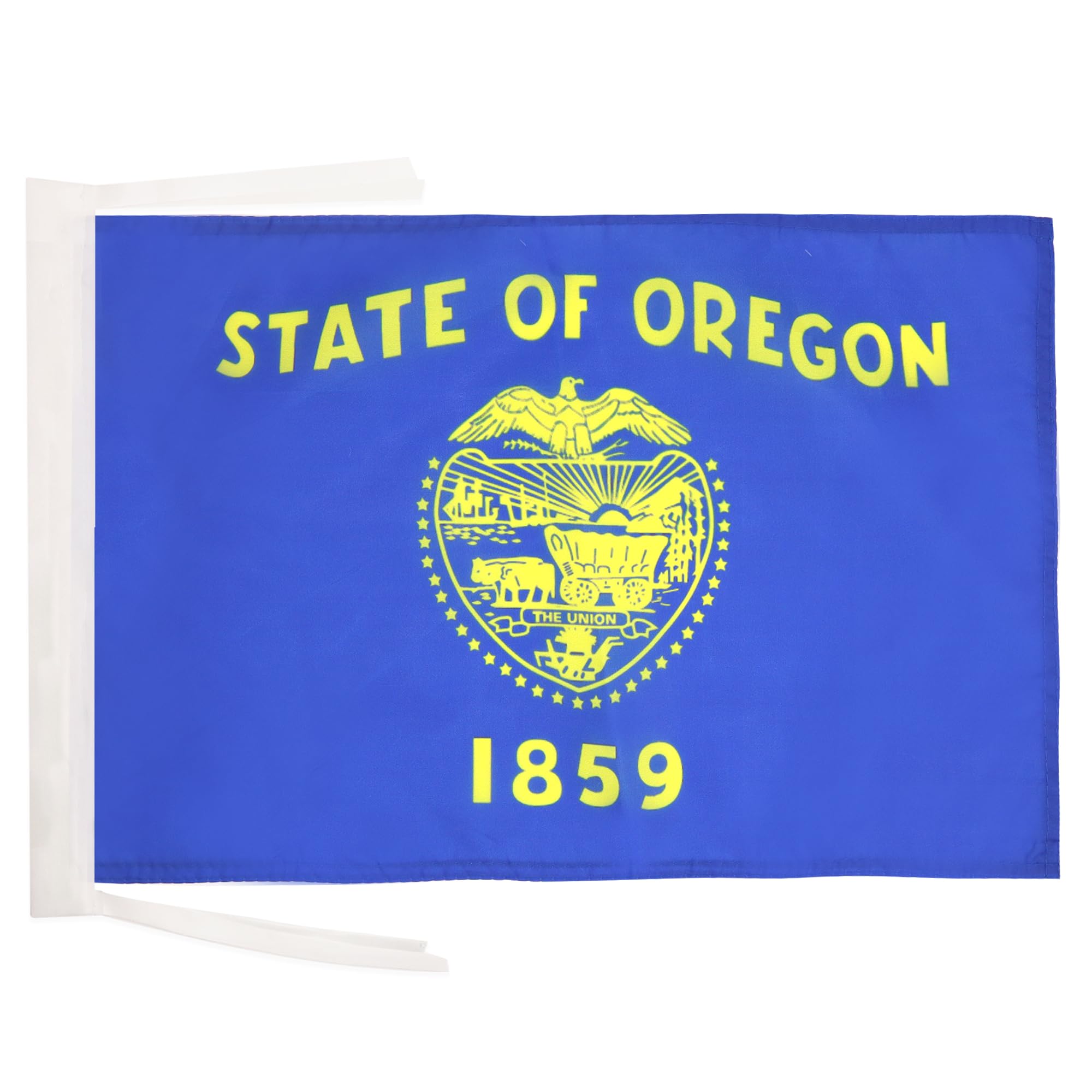AZ FLAG - Oregon Flag - 18'' x 12'' - 100% Polyester US state of Oregon Small Banner with Two Cords - Fade Resistant - Vivid Colors - 18x12 in - 45x30 Cm — image 1