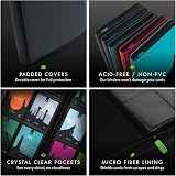 Vault X 4 Pocket Trading Card Binder Zip Album 160 Cards Exo-Tec Material Black view 7