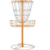 Yaheetech Disc Golf Basket Portable Disc Golf Practice Set 12/24 Chain w/Basket Target and Double Steel Chains for Outdoor