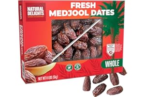 Natural Delights Medjool Dates – Large & Plump Whole Dates Medjool, Non-GMO Verified, Good Source of Fiber, Naturally Sweet Fruit Snack, Perfect for On-the-Go - Medjool Dates Whole, 5 lb Box