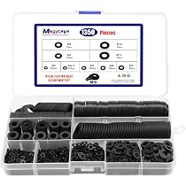 240-Piece White Nylon Flat Washer Assortment – 9 Sizes M5 To M20, Storage Box Included, For Faucets, Furniture, Electrical & Plumbing Repairs
