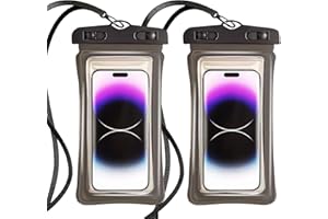 2pcs Waterproof Phone Pouch Case -Easy Lock & Heavy Duty IPX8 Water Proof Cell Phone Dry Bag for Beach, Protector for iPhone 