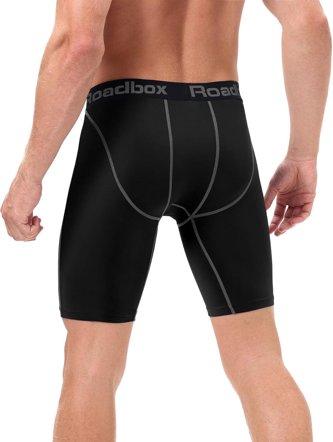 Roadbox Men's Compression Shorts 3 Pack, Cool Dry Athletic Baselayer Workout Underwear: Clothing