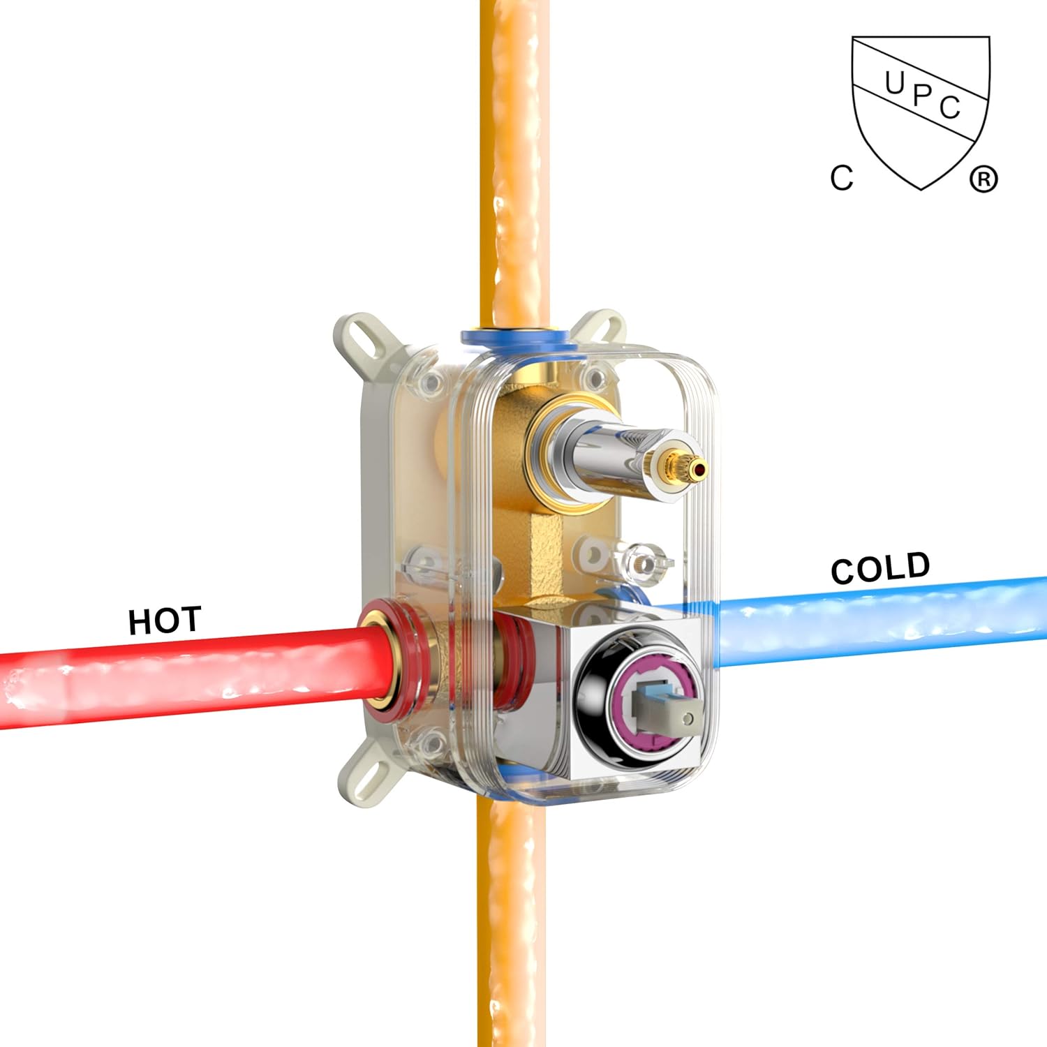 SR SUN RISE 16 Inches Polished Chrome Shower Faucet System Bathroom Luxury Rain Mixer Shower Faucet Set Ceiling Mounted Rainfall Shower Head Set (Contain Shower Faucet Rough-In Valve Body and Trim) - - 