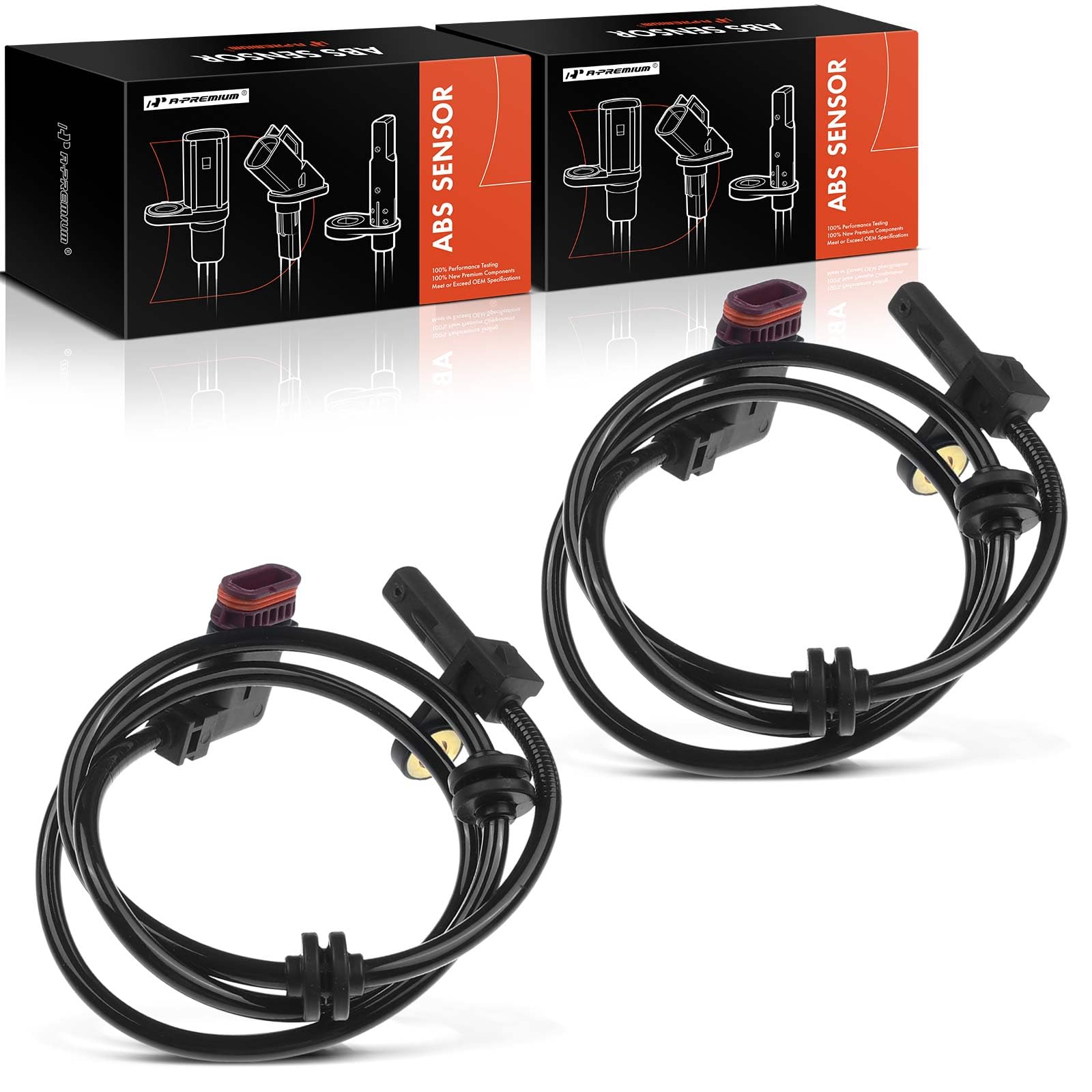A-Premium 2PC Set Rear ABS Wheel Speed Sensor for Mercedes-Benz CL500 ...