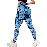 JGS1996 Tie Dye Leggings for Women Tummy Control High Waisted Scrunch Butt Lifting Seamless Workout Yoga Pants