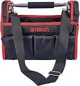 Amtech 13" Tool Tote Bag Open Heavy Duty Waterproof 19 Pockets Electrician view 5