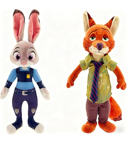 Amazon.com: 2 Pcs Judy Rabbit & Nick Fox Plush Toys Gifts for