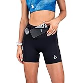 FlipBelt Women’s Air Compression Shorts – Lightweight, Moisture-Wicking with Built-in Phone Pocket – USA Small Business