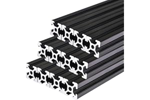 anguadar 12pcs 2020 T Slot 1100mm Aluminum Extrusion European Standard Anodized Linear Rail Extruded Aluminum for 3D Printers,CNC DIY,Laser Engraving Machine,Furniture,Supports,Workbenches