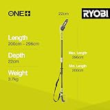 RYOBI OPP1820 ONE+ 18V Cordless Pole Pruner 20 cm Bar Body Only view 8