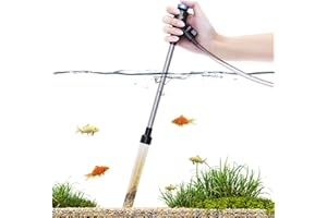 Gravel Vacuum for Aquarium, Fish Tank Cleaner Kit, Mini Manual Fishtank Vacuum Cleaner, Small Aquariums Water Changer, Adjust