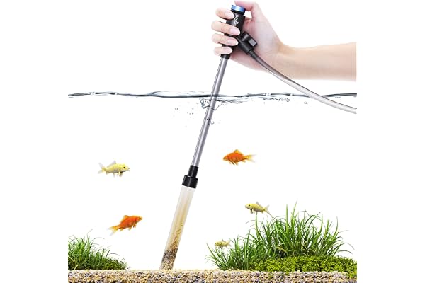 Gravel Vacuum for Aquarium, Fish Tank Cleaner Kit, Mini Manual Fishtank Vacuum Cleaner, Small Aquariums Water Changer, Adjust