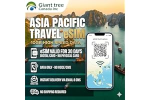 Asia-Pacific eSIM 10GB | 13-Country Travel Data Plan | Unrestricted Access to Google, FB, Whatsapp in China (No VPN Required)